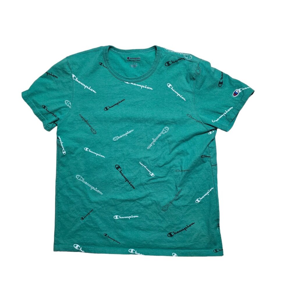 Champion Green Tee with Champion Logo‎ Size L Excellent Used Condition